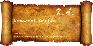 Kamocsai Attila névjegykártya
