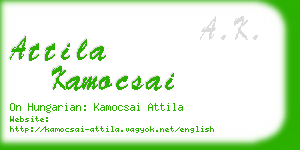 attila kamocsai business card